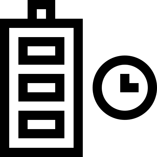 Battery clock battery level battery icon Battery clock battery level battery icon