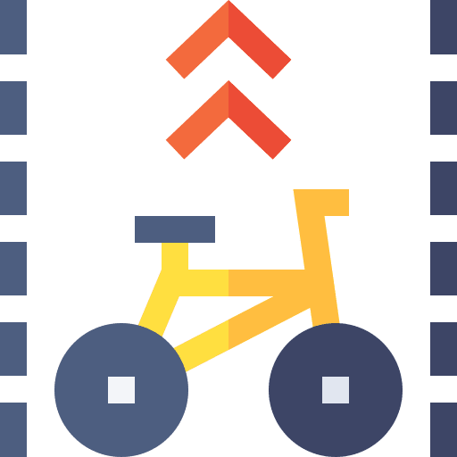 Bike lane transportation circulation traffic sign icon