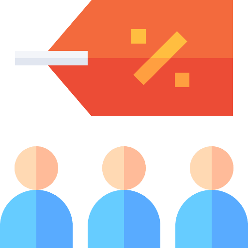 Group discount advertising network icon