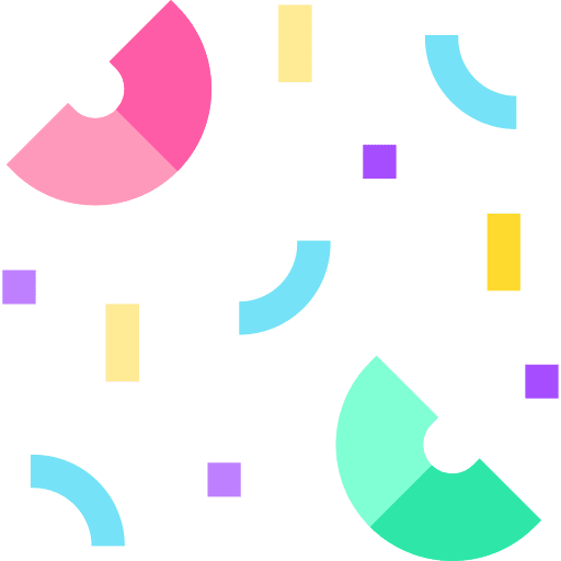 Confetti celebration birthday and party birthday icon