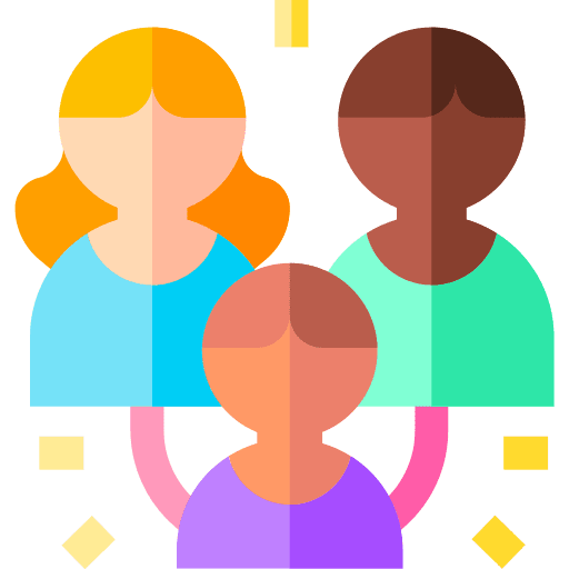 Family parents mother kid and baby icon