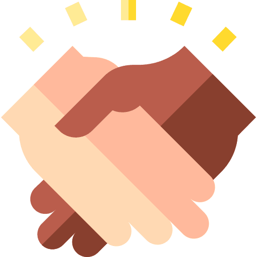 Handshake agreement hand gesture icon