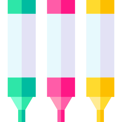 Felt pens crafts school material office material icon