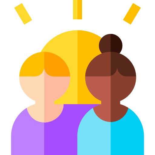 Hug girl trust reconciliation icon