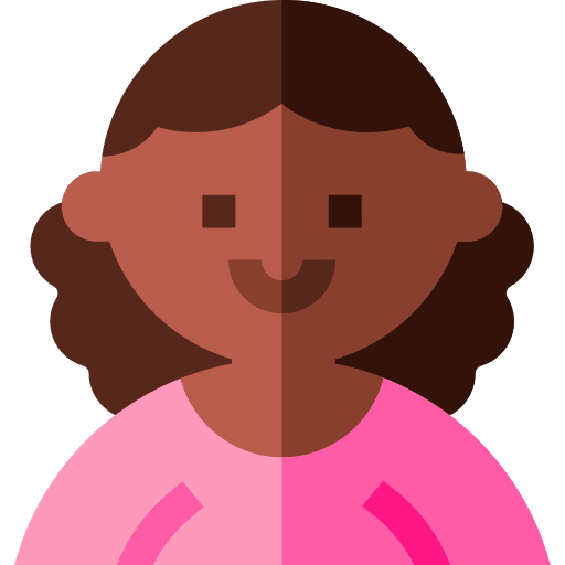 Girl user curly hair child icon Girl user curly hair child icon