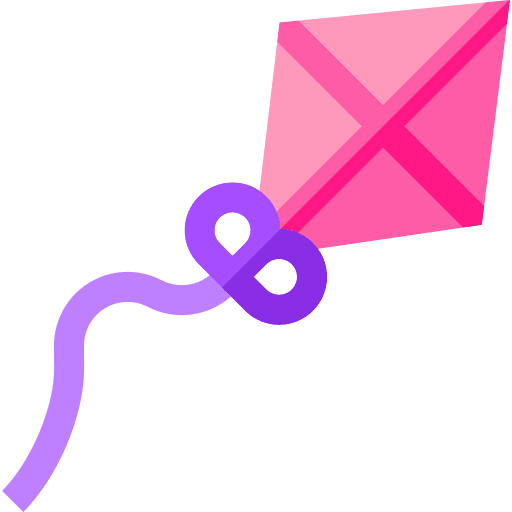 Kite children leisure fun icon Kite children leisure fun icon