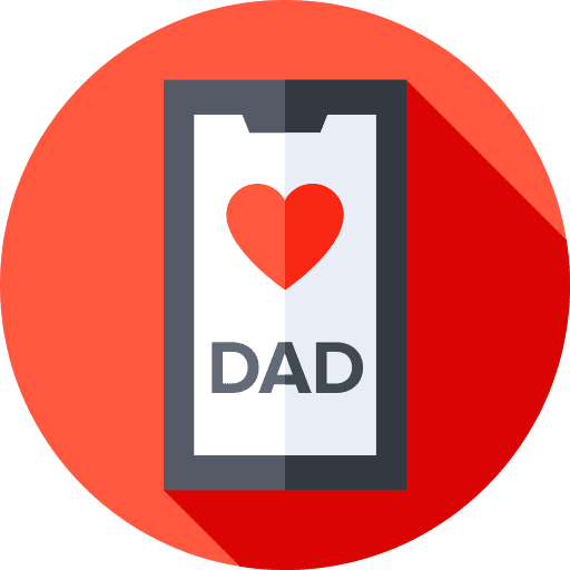 Smartphone celebration heart communications icon