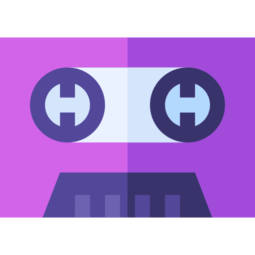 Cassette electronics music record music tape icon