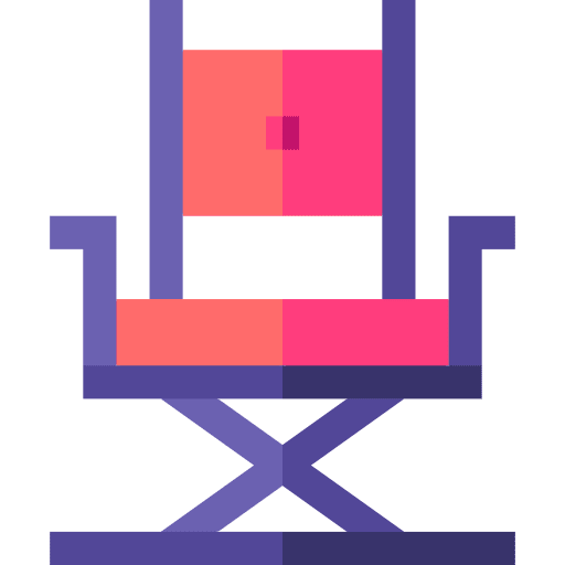 Director chair furniture and household entertainment cinema icon