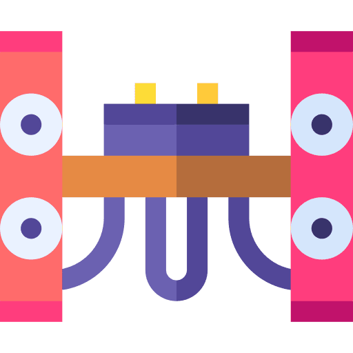 Disc jockey stage dj turntable icon