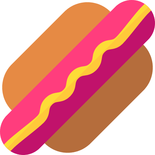 Hot dog ketchup fast food junk food icon