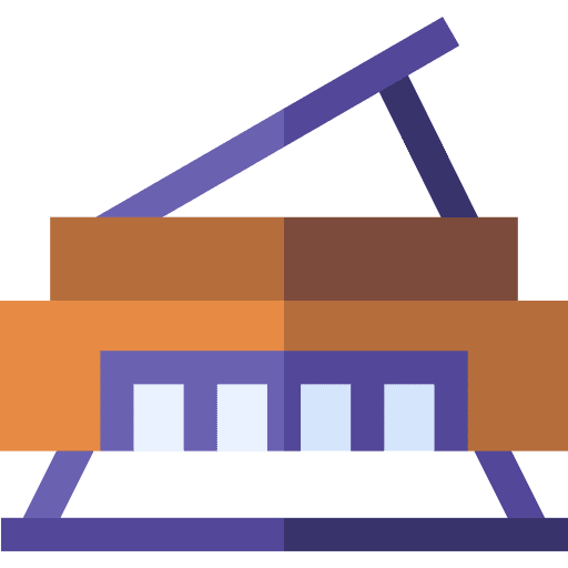 Piano grand piano music music and multimedia icon