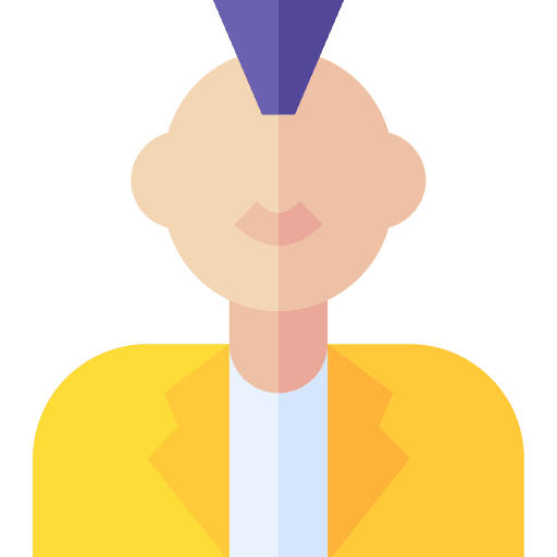 Punk man caucasian avatar icon