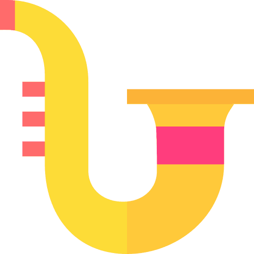 Saxophone jazz music orchestra icon