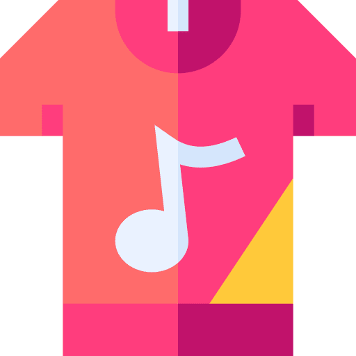 Shirt musical note garment clothing icon