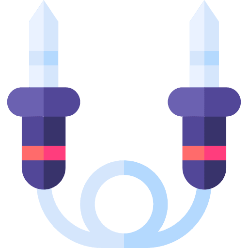 Cable music jack connector icon