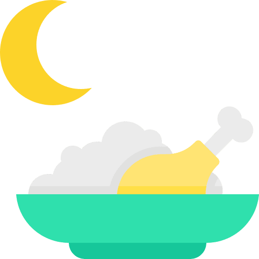 Iftar water eating iftar icon
