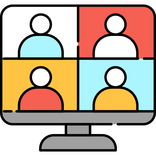 Live streaming communications online people icon