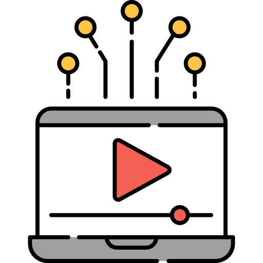 Live streaming multimedia video music and multimedia icon