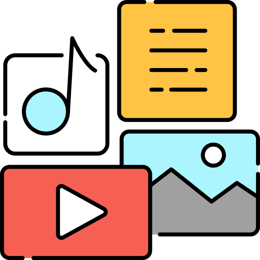 Multimedia image platform multimedia icon