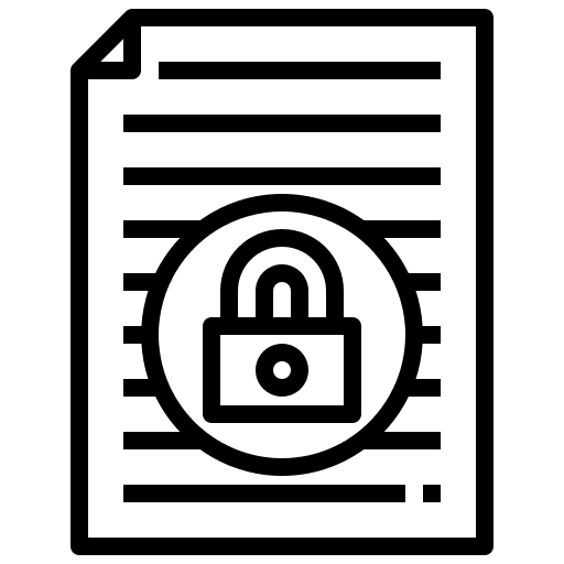 Document protection private encrypted icon