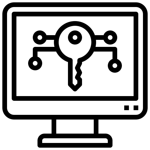 Computer key system web icon Computer key system web icon