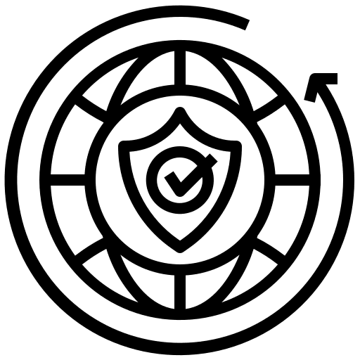 Internet earth grid internet cyber security icon Internet earth grid internet cyber security icon