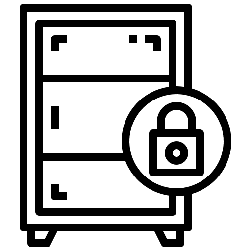 Locker banking safe box savings icon