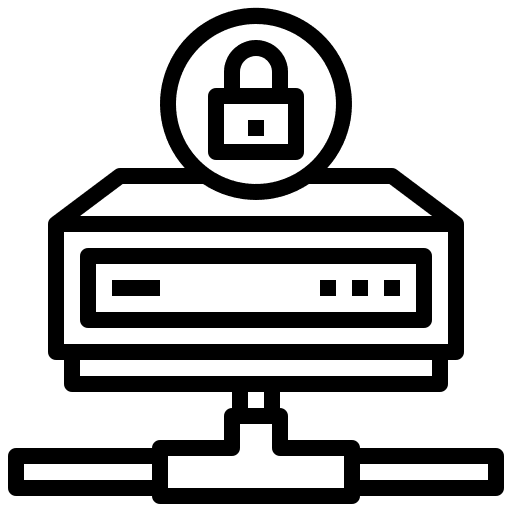 Database multimedia padlock database icon Database multimedia padlock database icon