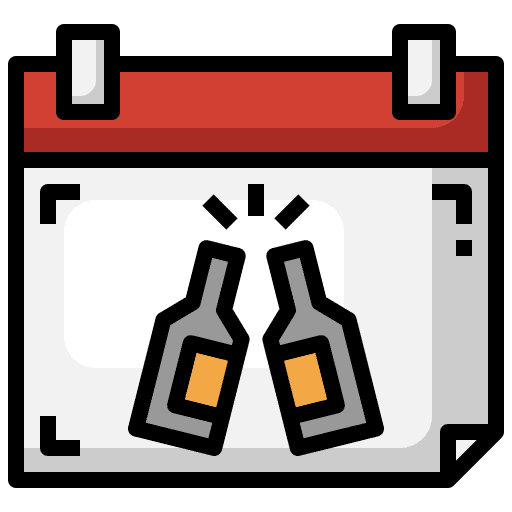 Beer schedule international day calendar icon