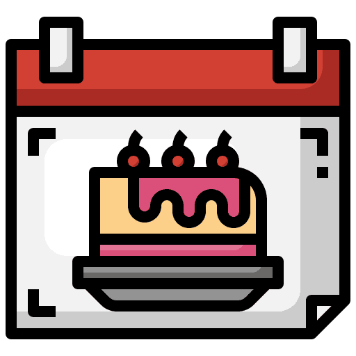 Cheesecake schedule event food and restaurant icon