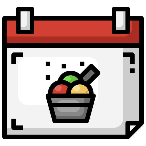 Ice cream food and restaurant calendar ice cream icon
