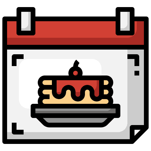 Pancake international day event calendar icon