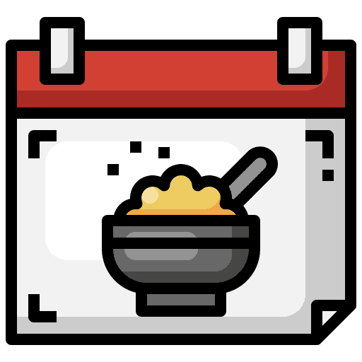 Porridge time and date porridge schedule icon