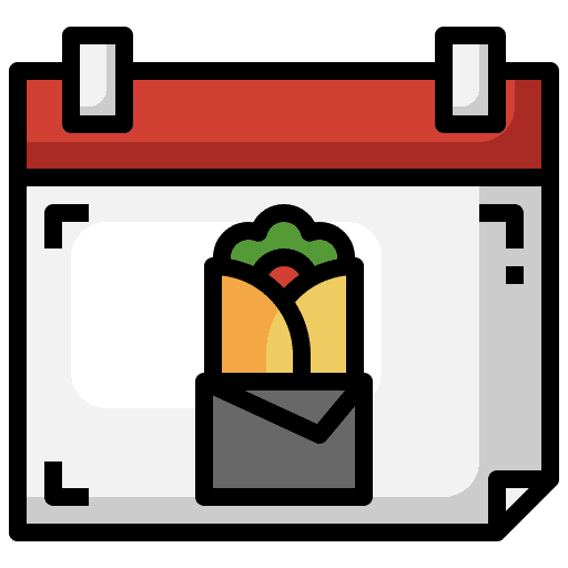 Shawarma schedule food and restaurant shawarma icon