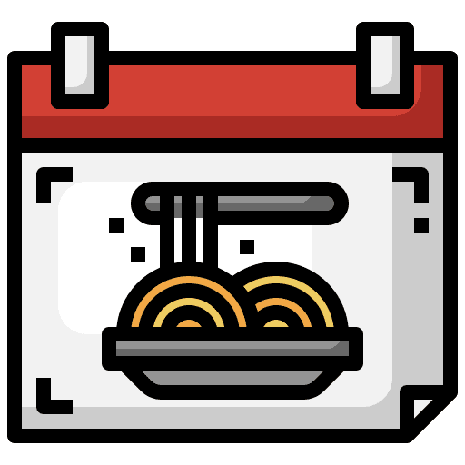 Spaghetti schedule event food and restaurant icon
