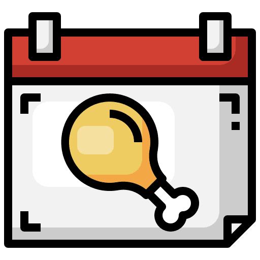 Chicken calendar chicken international day icon