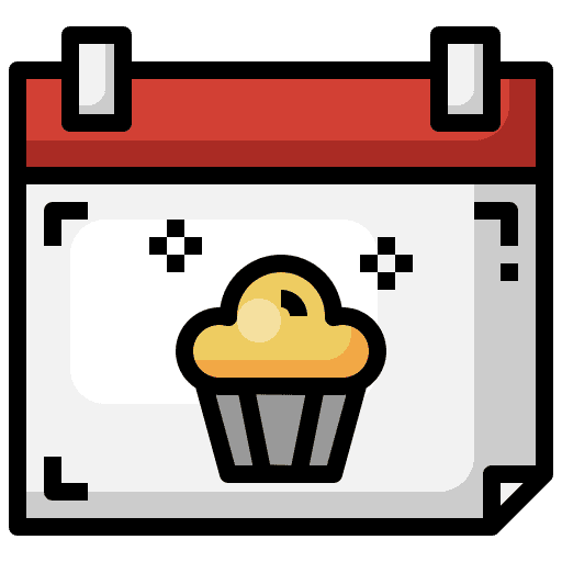 Cupcake dessert schedule event icon