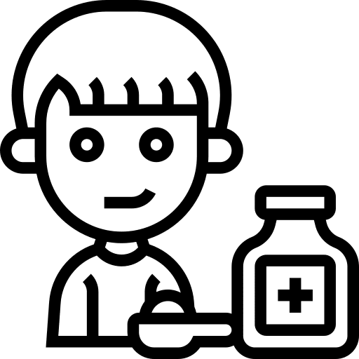 Drug medication people kid icon