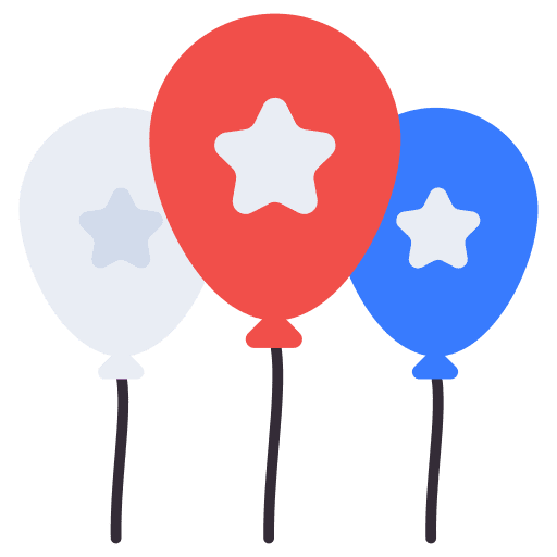 Balloon party 4th of july balloon icon