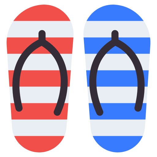 Flip flop sandals fashion slippers icon