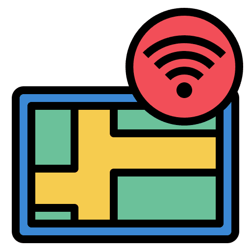 Gps gps wifi connectivity icon