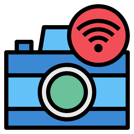 Camera connectivity electronics wireless icon Camera connectivity electronics wireless icon