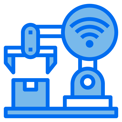 Robot arm connectivity robot arm wifi icon