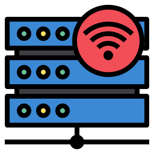 Server internet of things technology computer icon Server internet of things technology computer icon