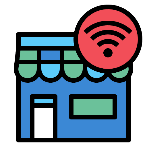 Shop wireless connection ecommerce icon Shop wireless connection ecommerce icon