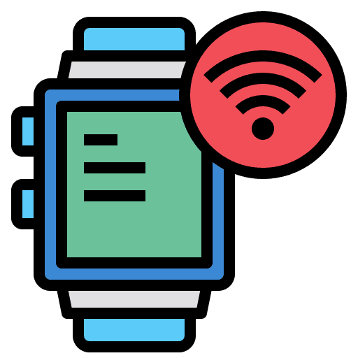 Smartwatch connection internet of things technology icon Smartwatch connection internet of things technology icon