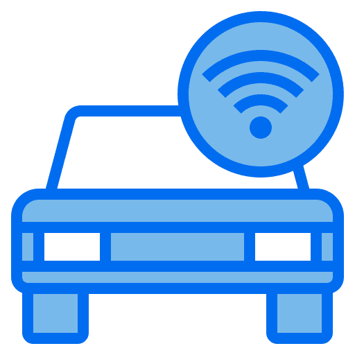 Car internet of things connectivity transportation icon
