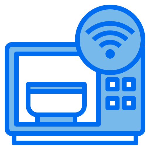 Microwave connectivity wifi internet of things icon