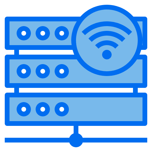 Server wifi wireless internet of things icon